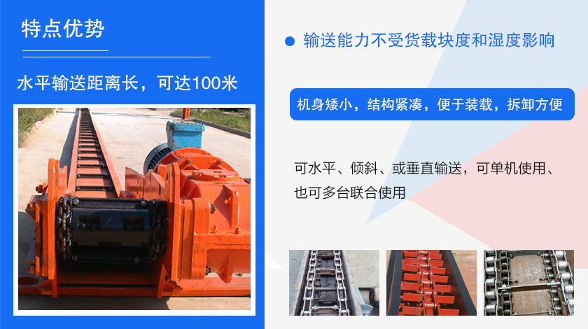 可多點(diǎn)進(jìn)料、多點(diǎn)卸料、能反向運(yùn)行，機(jī)殼密封性好，無粉塵污染